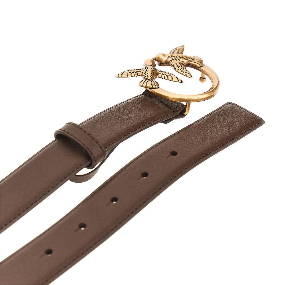 love birds leather belt