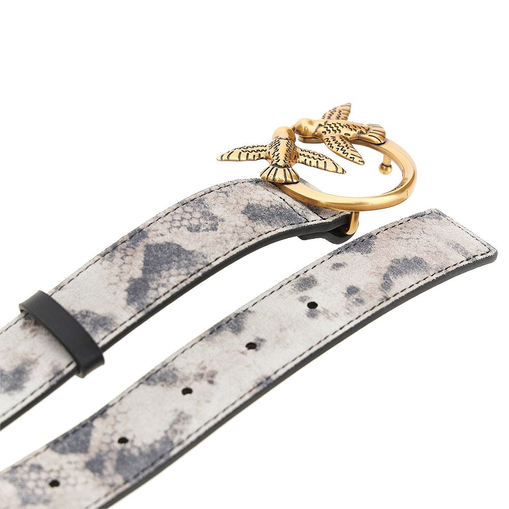 PINKO XS love birds leather belt