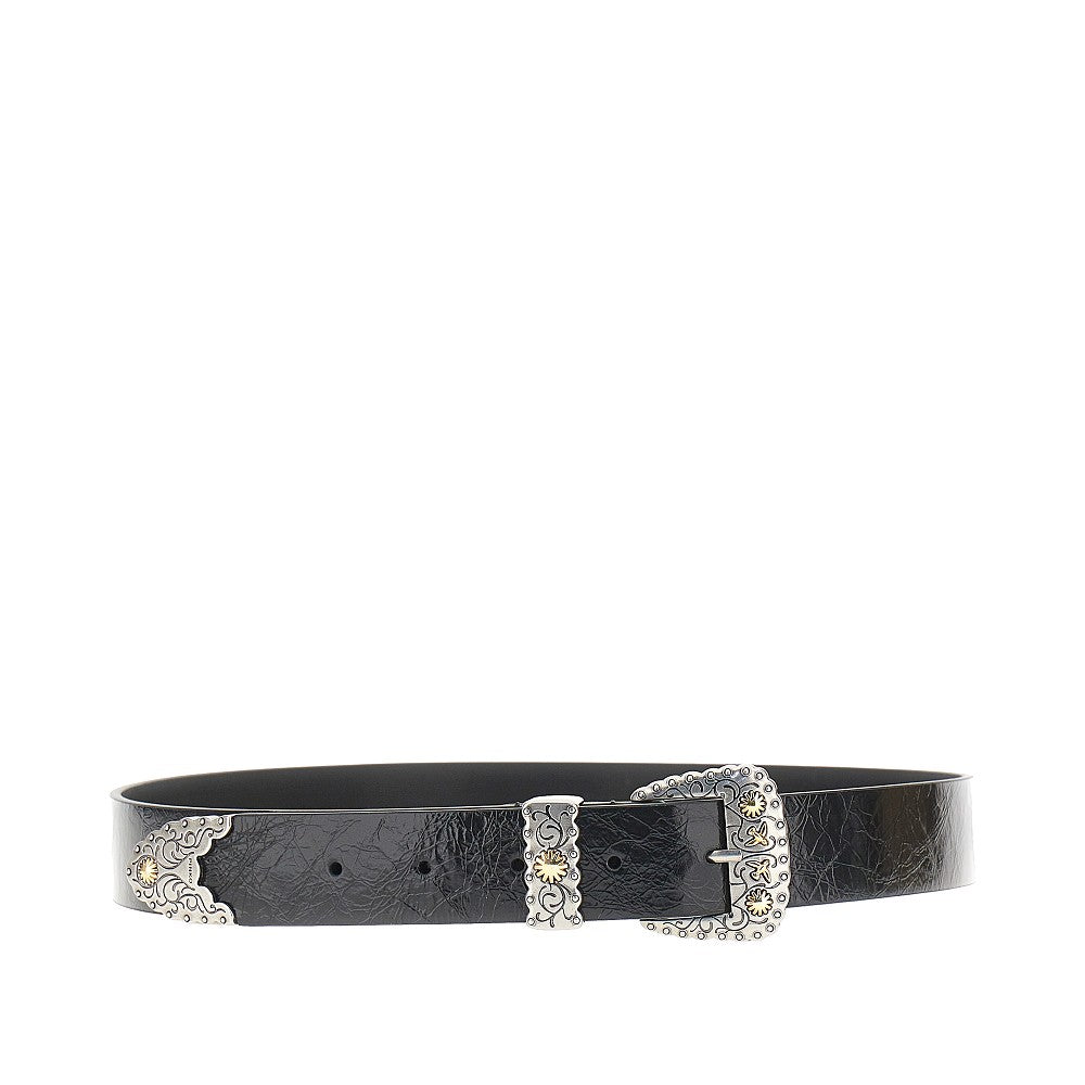 PINKO XS patent-leather belt