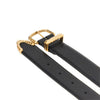 hammered buckle leather belt