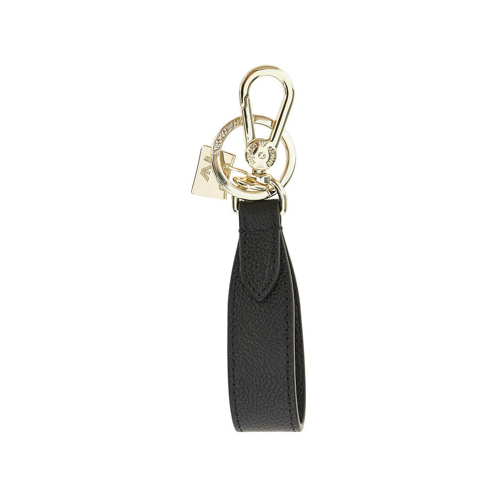 leather key holder with charm