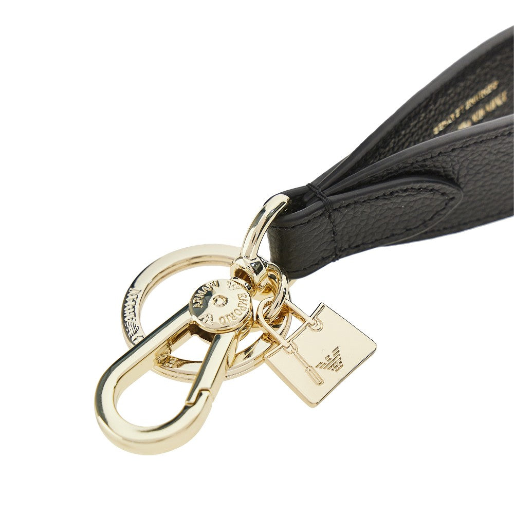 leather key holder with charm