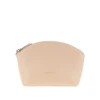 grained leather pouch