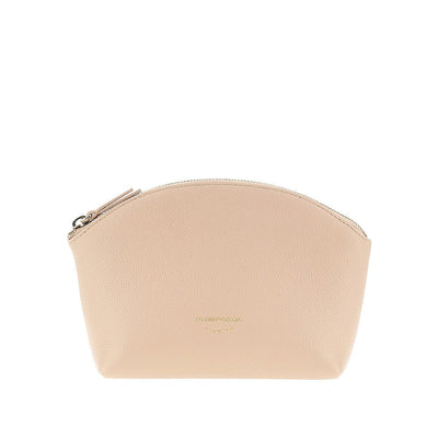 grained leather pouch