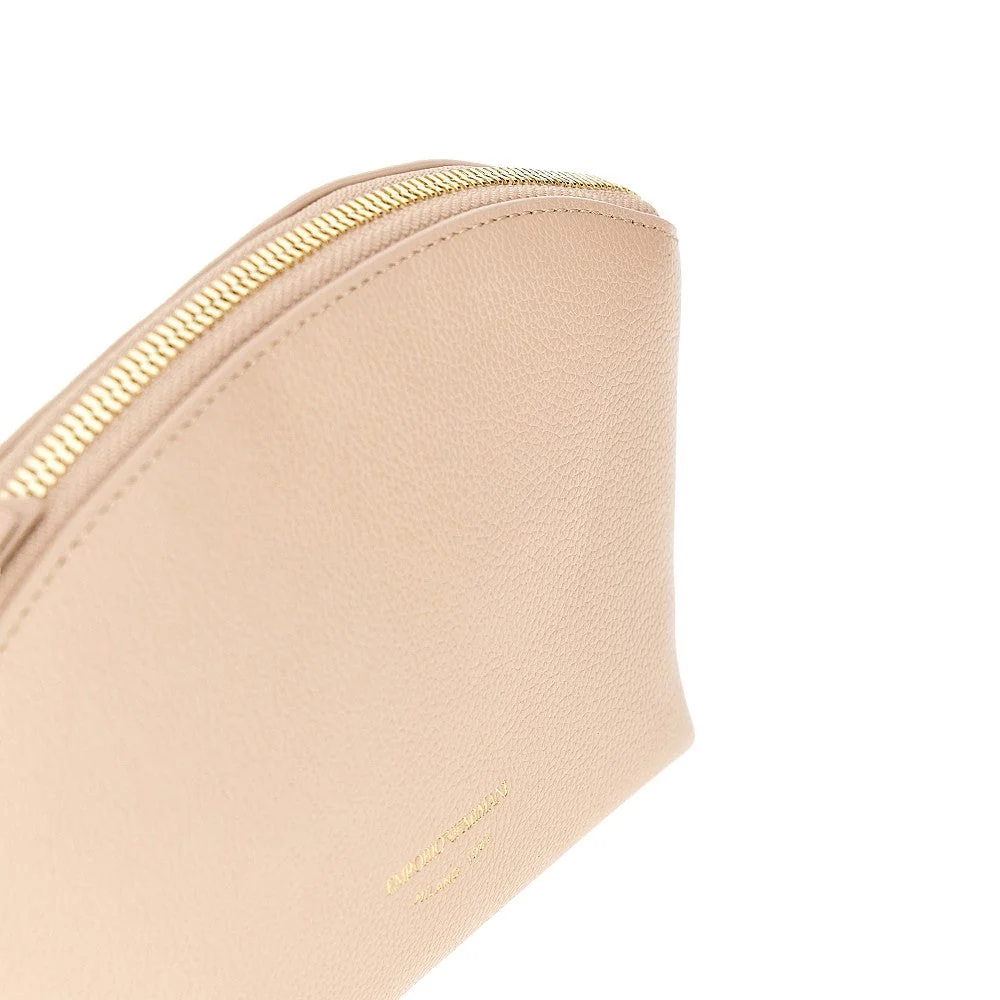 grained leather pouch