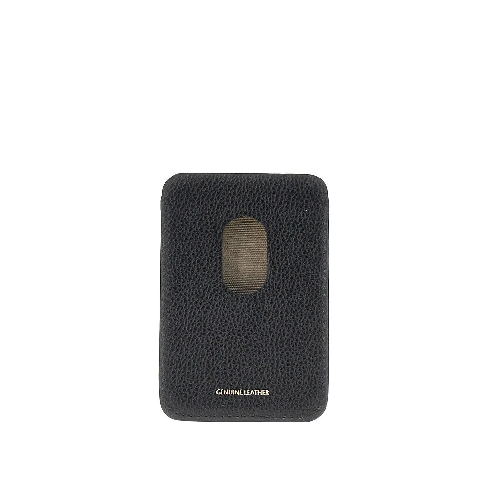 EMPORIO ARMANI OS grained leather magnetic card holder