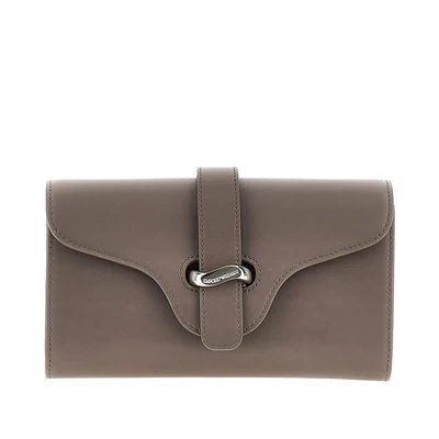 leather clutch with chain