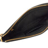 leather flat pouch with chain