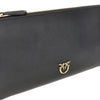 leather flat pouch with chain