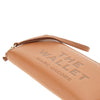 grained leather zip-around wallet
