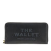 grained leather zip-around wallet