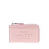 grained leather zip wallet