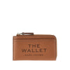 grained leather zip wallet