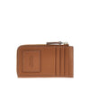 grained leather zip wallet