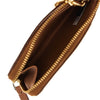 grained leather zip wallet