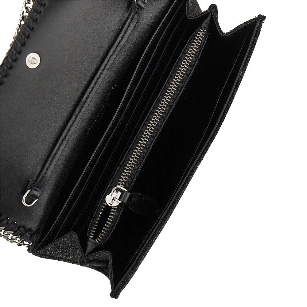 wallet with falabella shoulder strap
