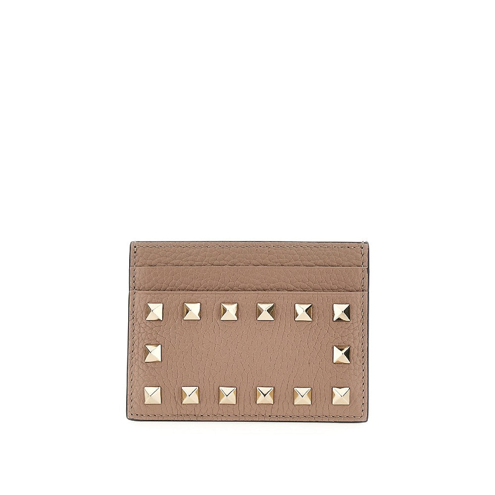 VALENTINO GARAVANI OS rockstud grained leather cardholder