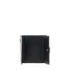 leopard-print leather french flap wallet