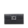 efflorescence satin pouch with rhinestones