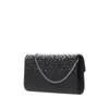 efflorescence satin pouch with rhinestones