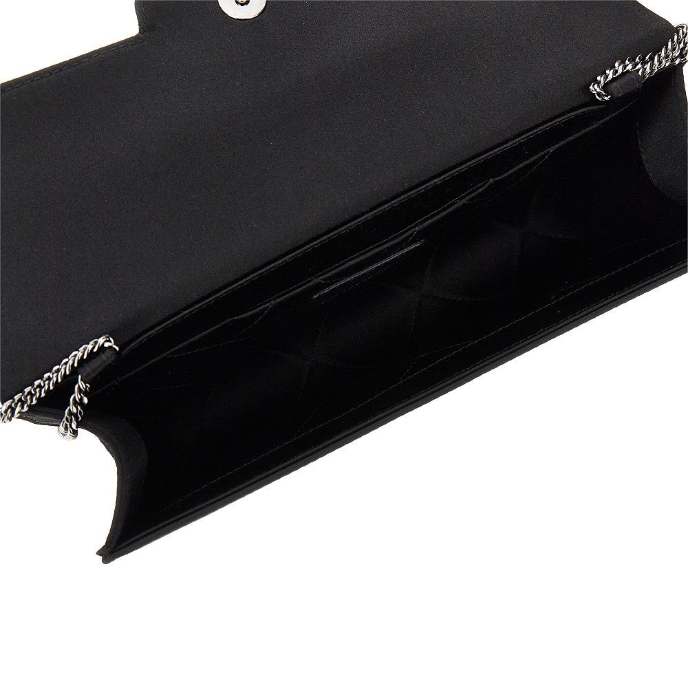 efflorescence satin pouch with rhinestones