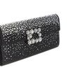 efflorescence satin pouch with rhinestones