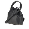grained leather multipocket bucket bag