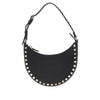 grain leather mini rockstud hobo bag