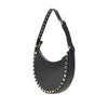 grain leather mini rockstud hobo bag