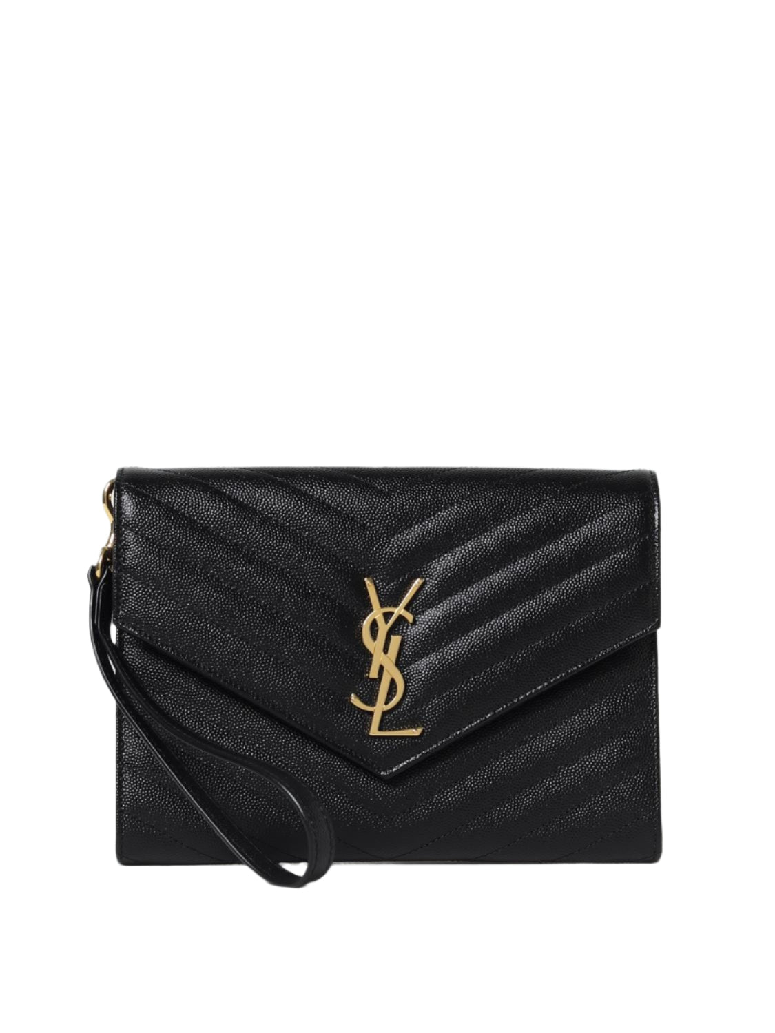 Cassandre Envelope Flap Leather Wristlet Pouch